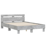 ZNTS Bed Frame with LED without Mattress Concrete Grey 120x200 cm 3207556