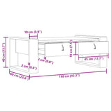 287892 Coffee Table 110x60x40 cm Solid Teak Wood
