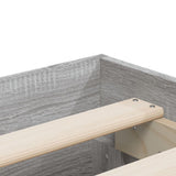 Bed Frame with Drawers without Mattress Grey Sonoma 150x200 cm King Size 3207271