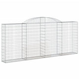 Arched Gabion Baskets 8 pcs 300x30x120/140 cm Galvanised Iron 3146545