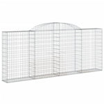 Arched Gabion Baskets 8 pcs 300x30x120/140 cm Galvanised Iron 3146545