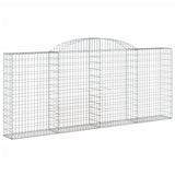 Arched Gabion Baskets 8 pcs 300x30x120/140 cm Galvanised Iron 3146545