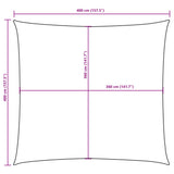 Sunshade Sail Oxford Fabric Square 4x4 m Yellow 135579