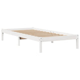 Bed Frame without Mattress White 75x190 cm Small Single Solid Wood Pine 3306526