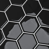 Hexagon Tile 50 pcs Grey 30 x 30 cm Polyurethane and PET 42021325