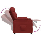 Recliner Chair Wine Red Fabric 348073