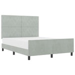 ZNTS Bed Frame Light Grey 160x200 cm Velvet 3344885