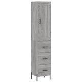 Highboard Grey Sonoma 34,5x34x180 cm Engineered Wood 3200207