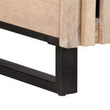 Coffee Table White 80x51x40 cm Solid Wood Mango 377464