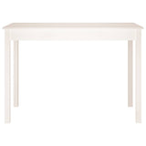 Dining Table White 110x55x75 cm Solid Wood Pine 814250