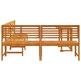 Garden Bench Set 4 pcs Brown Solid Acacia Wood 3328693
