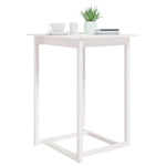 ZNTS Bar Table White 80x80x110 cm Solid Wood Pine 822183