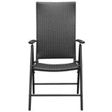 5 Piece Garden Dining Set Black and Brown 3060053