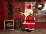 6FT Lighted Santa Christmas Yard Decorations, Pre-lit Pull Up Santa Waving Hand with 180 LED Warm 68804595