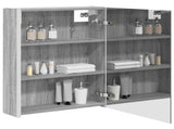 Bathroom Mirror Cabinet Grey Sonoma 53.5 x 15.5 x 70 cm 889236
