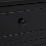 Tv Cabinet Black Solid Paulownia Wood, MDF 108 x 30 x 40 cm 338518