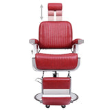 110169 Barber Chair Red 68x69x116 cm Faux Leather