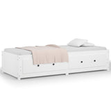 Day Bed without Mattress White 90x190 cm Single Single Solid Wood Pine 821595