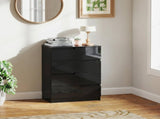 Chest of Four High Gloss Front Drawers - Black T3398P548076
