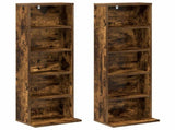 CD Cabinet 2 pcs Smoked Oak 33 x 23.5 x 97.5 cm Engineered Wood 8012699