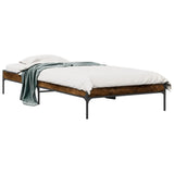 Bed Frame without Mattress Smoked Oak 100x200 cm 845028