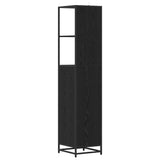 Bathroom Furniture Set with Drawer Black Oak 35 x 37.5 x 166 cm 883600