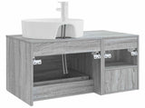 Bathroom Furniture Set 2 pcs Grey Sonoma Engineered Wood 3403909