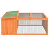 Rabbit Hutch Brown 117.5x97x47.5 cm Solid Wood Pine 172286