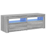 TV Cabinet with LED Lights Grey Sonoma 120x35x40 cm 815685