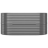 Garden Raised Bed Galvanised Steel 152x80x68 cm Anthracite 318951