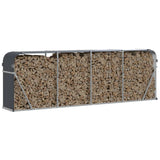 Log Holder Anthracite 300x45x100 cm Galvanised Steel 364566