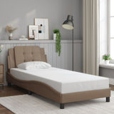 Bed Frame without Mattress "Zadar" Cappuccino 80x200 cm Faux Leather 3208146