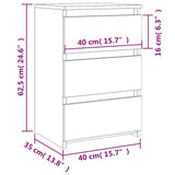 Bed Cabinet Grey Sonoma 40x35x62.5 cm Engineered Wood 815173