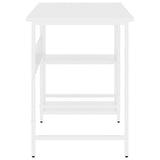 Computer Desk White 105x50x72 cm MDF and Metal 20551