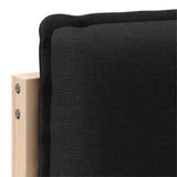 Upholstered Headboard Natural and Black 180 cm Solid Pine Wood 880000