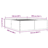 Bed Frame without Mattress White 150x200 cm 3280916