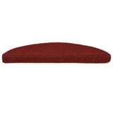 Stair Mats Self-adhesive 20 pcs 56x17x3 cm Bordeaux Red Half Round 3365671