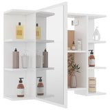 802606 Bathroom Mirror Cabinet White 80x20,5x64 cm Engineered Wood