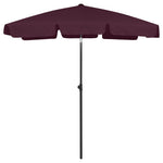 Beach Parasol Bordeaux Red 180x120 cm 314723