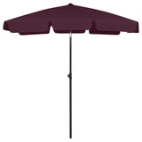 Beach Parasol Bordeaux Red 180x120 cm 314723
