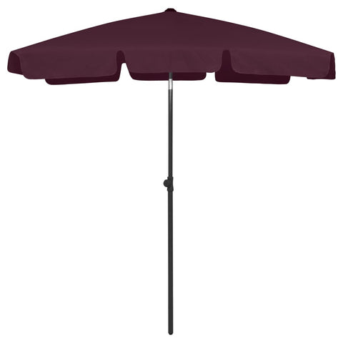 Beach Parasol Bordeaux Red 180x120 cm 314723