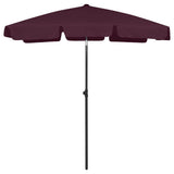 Beach Parasol Bordeaux Red 180x120 cm 314723