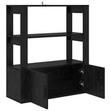Sideboard Black oak 30 x 80 x 90 cm Engineered wood 881095