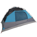 ZNTS Camping Tent Dome 4-Person Blue Waterproof 94720