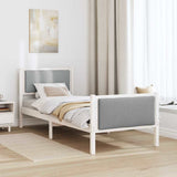 Bed Frame with Headboard Light Grey 80 x 200 cm Fabric 878363