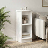 Side Cabinet White Engineered Wood 899834