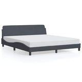 Bed Frame "Dover" Dark Grey 180x200 cm Super King Velvet 373337