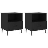 Bedside Cabinets 2 pcs Black 40x35x47.5 cm Engineered Wood 827471
