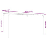 Gazebo White 4x4 m 180 g/m Fabric and Steel 362464