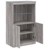 Sideboard with LED Lights Grey Sonoma 60.5x37x100 cm 836670